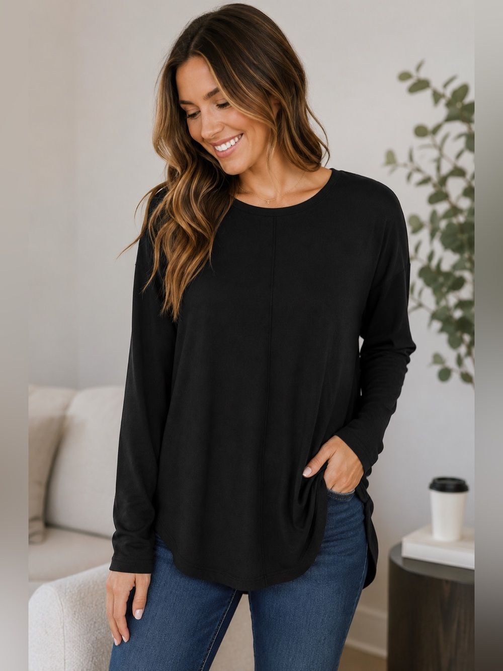 St. John’s Bay Active Black Tunic Top Women’s XXL
